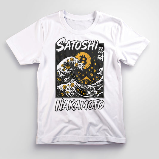 Satoshi Nakamoto Wave T-Shirt, Unisex