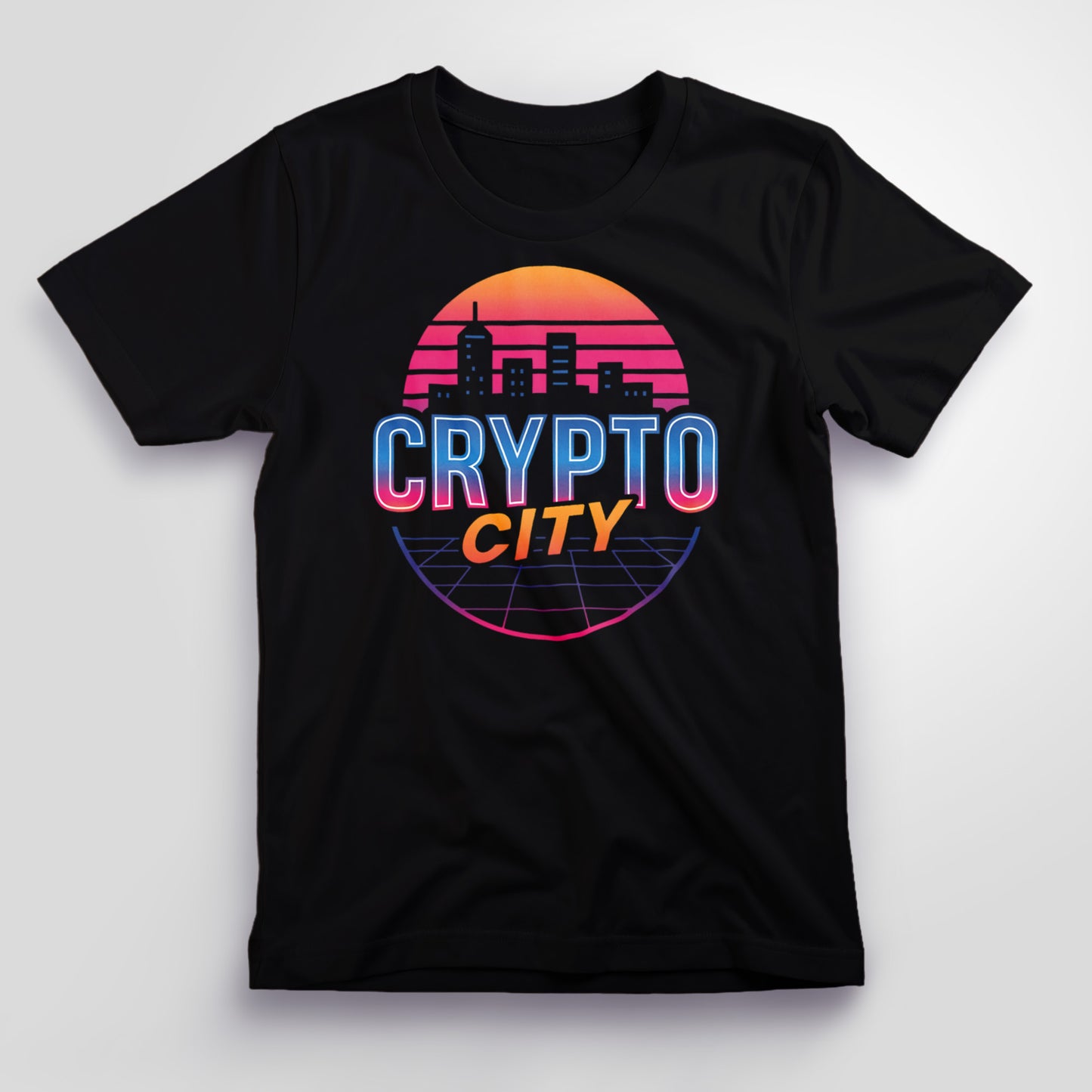 Crypto City Vaporwave T-Shirt, Unisex