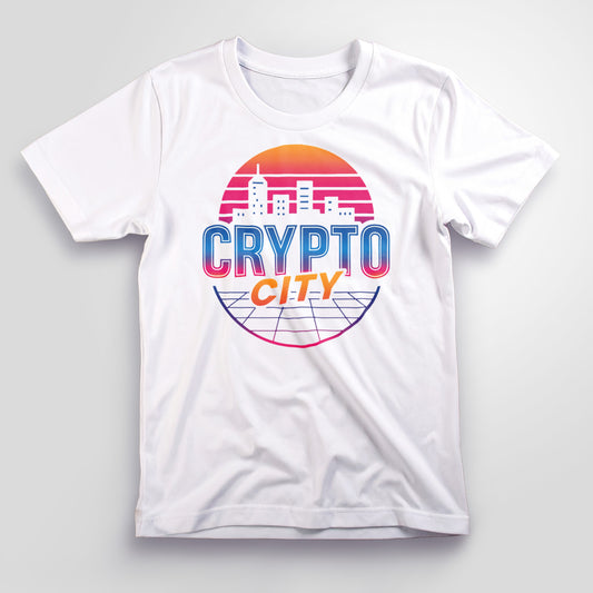 Crypto City Vaporwave T-Shirt, Unisex