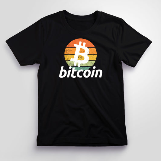 Bitcoin Retro Sunset T-Shirt, Unisex