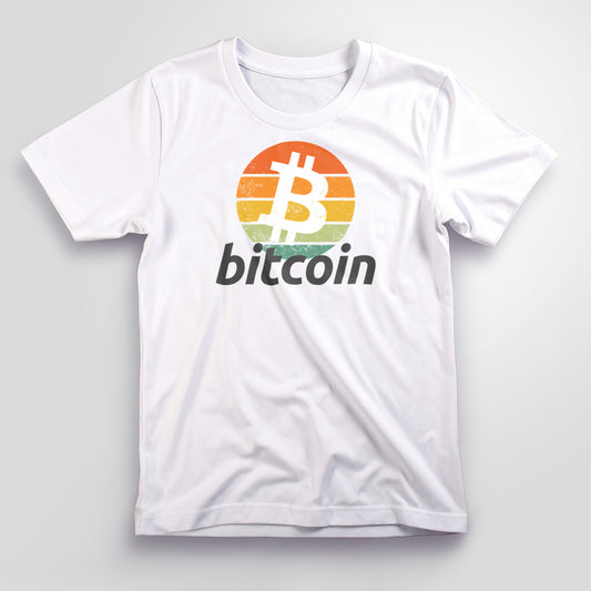 Bitcoin Retro Sunset T-Shirt, Unisex